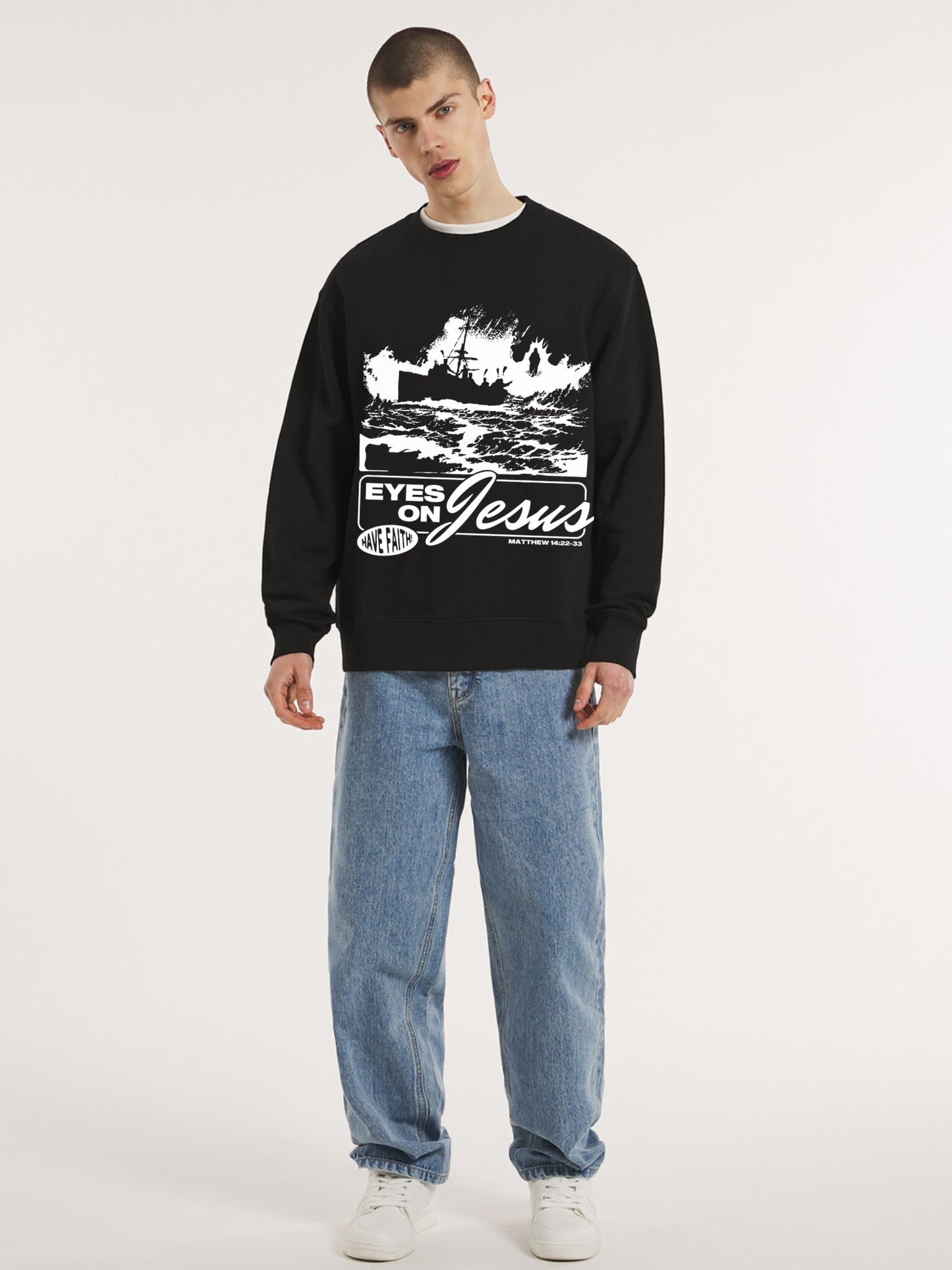 Eyes on Jesus Crewneck