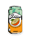 SĒK Apparel Fueled by Jesus sticker — can-shaped sticker with lemon design and 'Fueled by Jesus' text, faith-inspired Christian accessory on white background