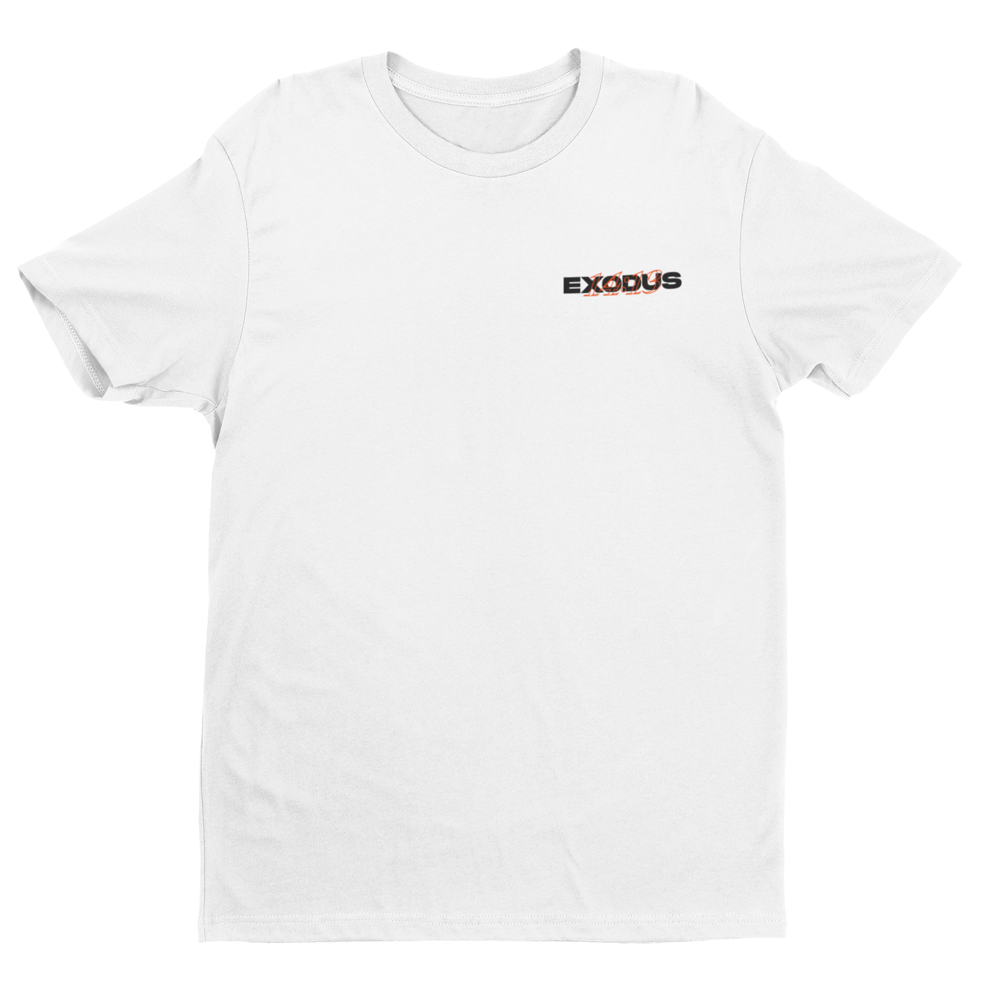 Exodus tee front view — premium Christian streetwear graphic tee with minimalist illustrative design